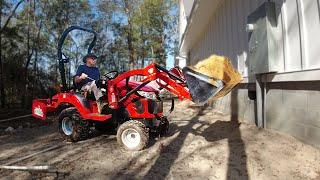 Moving 18 yards of dirt with a TYM sub compact tractor!