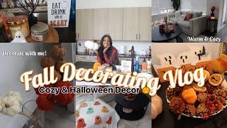 DECORATE WITH ME  | Cozy Fall & Halloween Decor + Apartment Tour