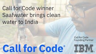 Call for Code winner Saafwater bringing clean water to India