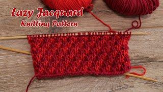 Ленивый жаккард спицами | Lazy Jacquard Knitting Pattern