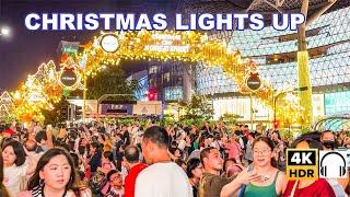 Orchard Road Christmas Lights Up 2024 | Singapore Iconic Christmas Street Tour 