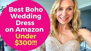 Best Boho Wedding Dress on Amazon (Under $300!!): Boho Lace Wedding Dress Try On