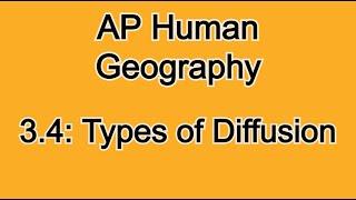 3.4: Relocation, Hierarchical, Stimulus, & Contagious Diffusion! AP Human Geography #shorts