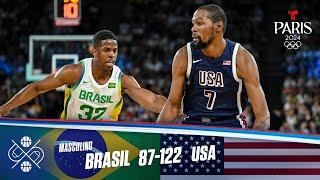 Highlights Basketball: Brasil vs USA 87-122 | Juegos Olímpicos París 2024 | Telemundo Deportes