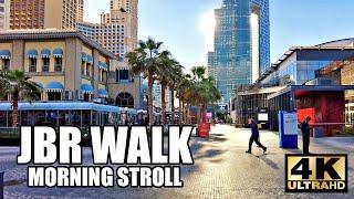 DUBAI JBR WALK Morning Stroll 4K 