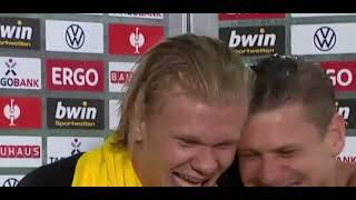 Erling Haaland unterbricht Lukasz Piszczek Interview und sagt "Legende"