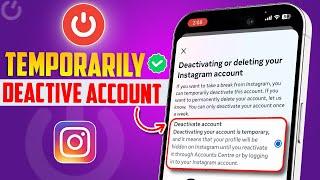 How to Temporarily Deactivate Instagram Account on iPhone | Disable Instagram Account Temporarily