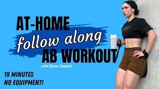 19-MINUTE FOLLOW ALONG AB WORKOUT | No Equipment Needed!