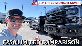 The PERFECT Ford F250 LIMITED stock vs CUSTOM MIDNIGHT Covert Comparison