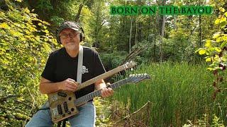 2 NECK CIGAR BOX. Born On The Bayou by Terry Mojo Johnson.