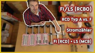 Elektroverteilung bestücken: FI/LS, Stromzähler, uvam.