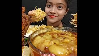 ASMR: EATING SPICY MUTTON FAT CURRY BASMATI RICE || #shorts #mukbangn#asmreating #mukbangasmr #asmr