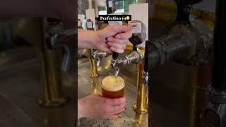 Perfect beer pour with good head! #breweryequipmentforsale #brewery #beer #pub