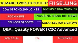 LATEST SHARE MARKET NEWS18 MARCHNIFTY NEWSIRCON NEWS IndusInd Bank NEWS FSL NEWS PART-1&2