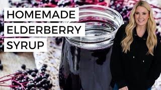 Homemade Elderberry Syrup for Immune Boost! Easy Recipe + Mocktail Magic (Family-Friendly & Vegan)