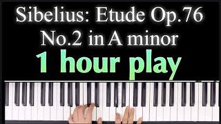 [1 Hour Play] Сибелиус: Этюд Op.76 №2 ля минор | Фортепиано с Нотами
