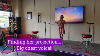 Listin to Layton find her projection!! Huge difference! Leslie Wright - Vocal Coach