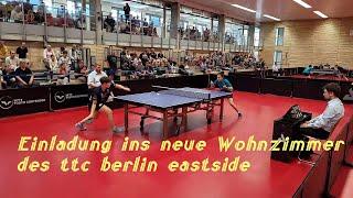 Pulsierende Tischtennis Action - neue GT Halle - 2. Playoff HF ttc berlin eastside - TSV Dachau 65