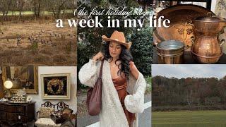 VLOG: Christmas Decor Shopping & Vintage Home Decor, Train Ride in Blue Ridge, Welcoming the Holiday