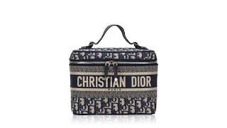 Christian Dior Oblique Diortravel Vanity Case Blue