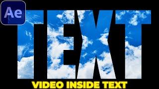 How to add VIDEO inside TEXT | After Effects Tutorial