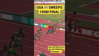 USA Sweeps  100m Final #fast #speed #viral #track #shorts