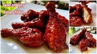 ঘরে থাকা উপকরন দিয়ে তৈরি লোভনীয় SWEET and SPICY KOREAN CHICKEN :: Best Korean Feied Chicken Recipe