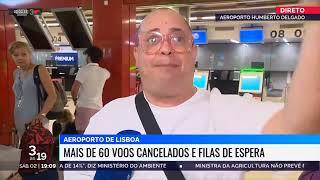 Brasileiro viraliza com entrevista em aeroporto de Lisboa: "Estou com a mesma cueca há seis dias"