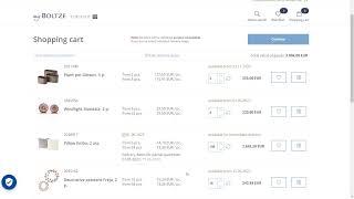 The shopping cart – to quickly place an order