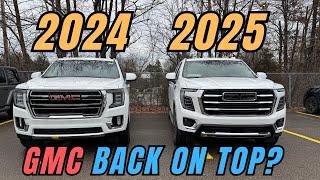 2025 GMC Yukon XL Elevation vs 2024 Yukon SLT | MPG loop | Interior and Exterior & Tech comparison