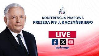 Prezes PiS J. Kaczyński, Wiceprezes B. Szydło i Przew. KP PiS M. Błaszczak - konferencja prasowa