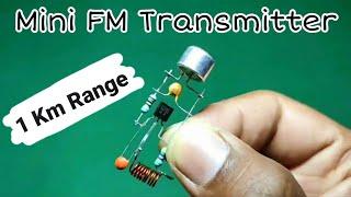How to make 1km radio transmitter using transistor | Long Range FM Transmitter Circuit | mini FM |