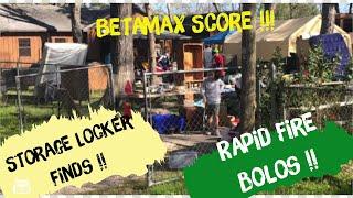 Storage Locker craziness with rapid fire bolo finds !  Auction house drop off , Betamax grail