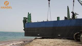 The whole process of assembling cutter suction dredger