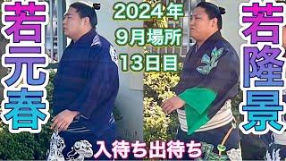 13日目入待ち出待ち若隆景 若元春 玉鷲 高安 豪ノ山 金峰山 竜電 旭海雄 夢道鵬 ほか【大相撲令和6年9月場所】