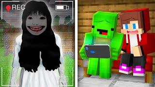 JJ and Mikey Got Scary SAMARA From THE RING on a Hidden Camera in Minecraft! - Maizen