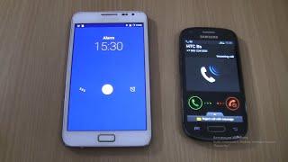 Incoming call & Ringing alarms  at the Same Time Samsung Galaxy Note 1 Android 7+S3 mini Ve