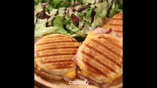 [食左飯未呀 Cookat] 煙肉火腿芝士三文治 Cheese Dinner Roll Panini