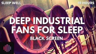 Sleep fan noise  / Epic Industrial fan sound for 10 Hours with black screen