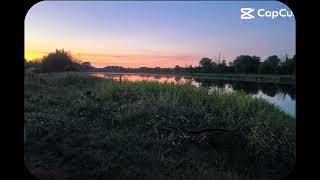 Wspaniały wschód i zachód słońca nad rzeką Narew obok Pułtuska ️