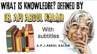 What is Knowledge ? Defined by APJ Abdul Kalam at SRM University Speech in English | English Speech