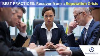 How a Business Can Recover from a Reputation Crisis