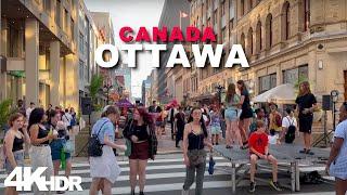 OTTAWA CANADA TOUR 2022  4K VIDEO WALK DOWNTOWN