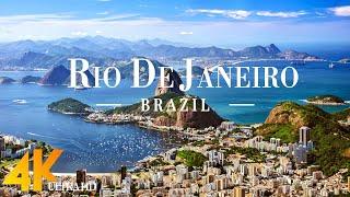 Rio De Janeiro 4K drone view • Aerial View Over Rio De Janeiro | Relaxation film with calming music