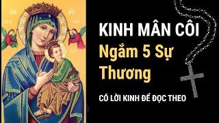 Cách đọc KINH MÂN CÔI - Ngắm 5 SỰ THƯƠNG (Có lời kinh để đọc theo)