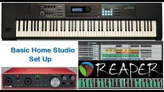 Roland JUNO DS88 + Focusrite Scarlett 8i6 + Reaper DAW