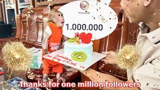 Bibi is happy and excited to be followed by one million loving people!