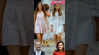 Princess leonor heartwarming hug to sister Infanta Sofia #leonor_de_borbón #spanishroyalfamily