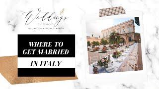 Where to get Married in Italy?