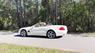 55k Mile Alabaster White 2004 Mercedes Benz SL500 Driving By 01042025